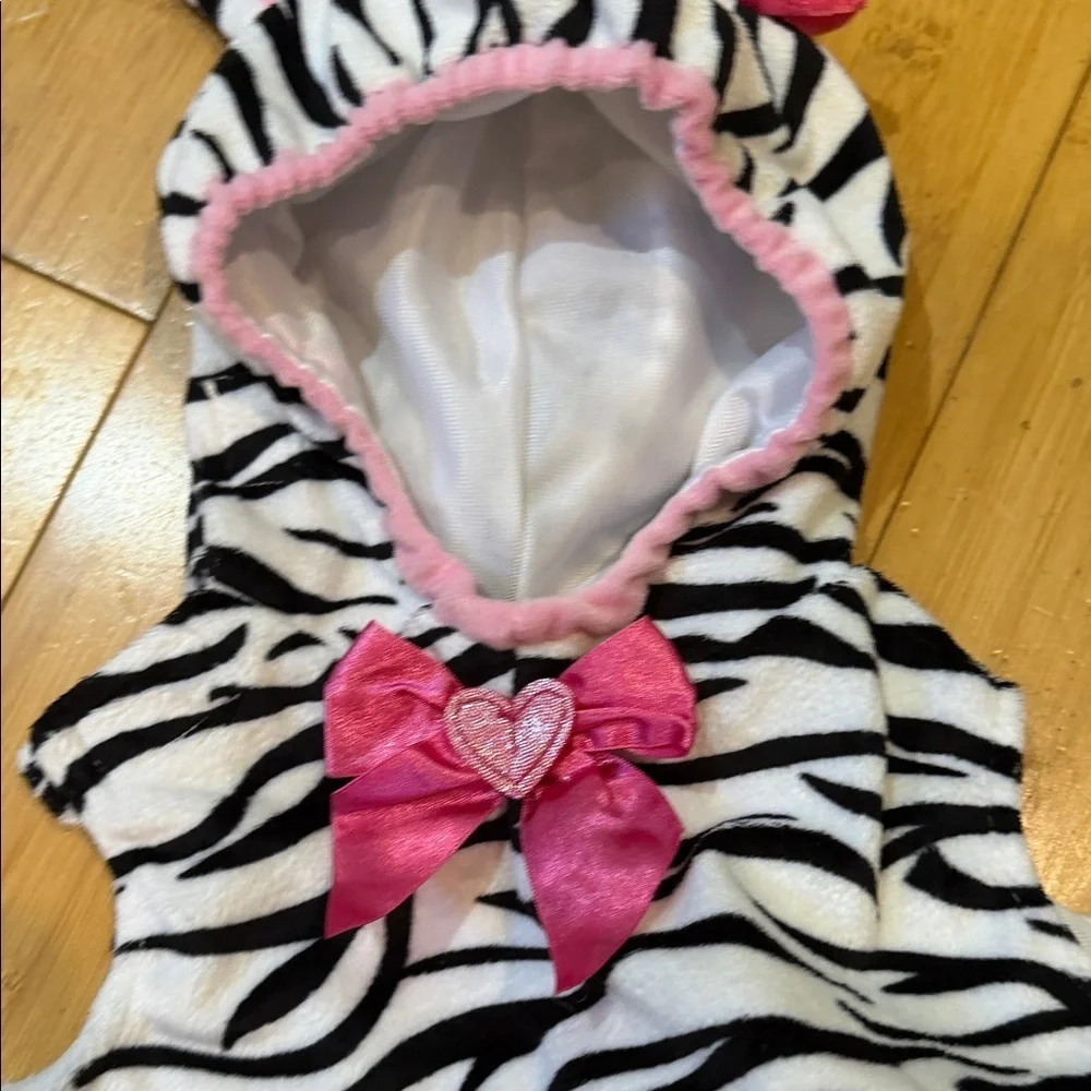 Koala Kids Infant Girl Plush Black White Stripe Baby Zebra Costume Hoodie 6-9m